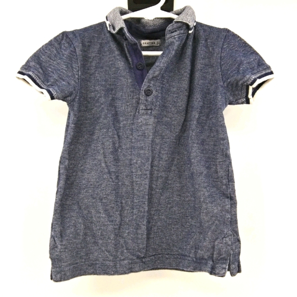 💙 CRAFTED Heather Navy Polo Shirt